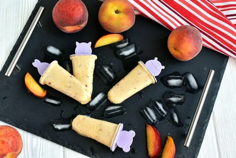 Step 4 - Peach-Banana Smoothie Popsicles