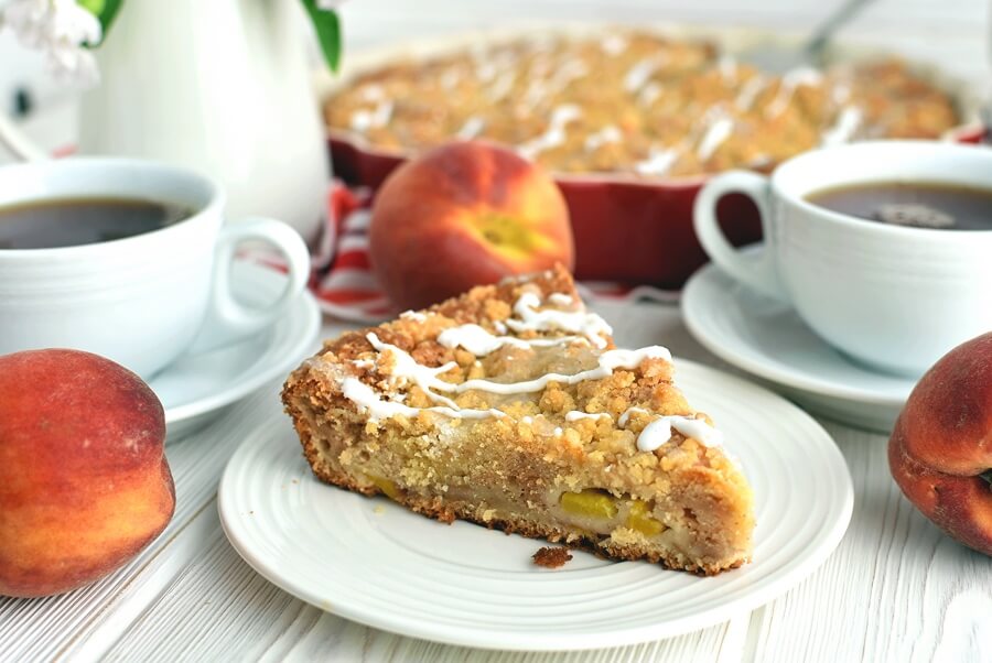 Peach Cobbler Coffee Cake