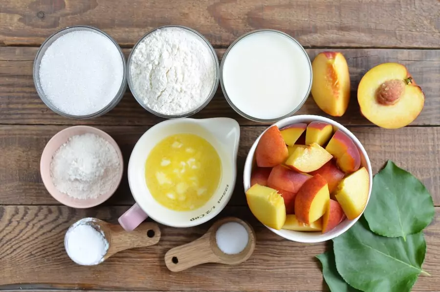 Ingredients for Peach Cobbler Snack Cake