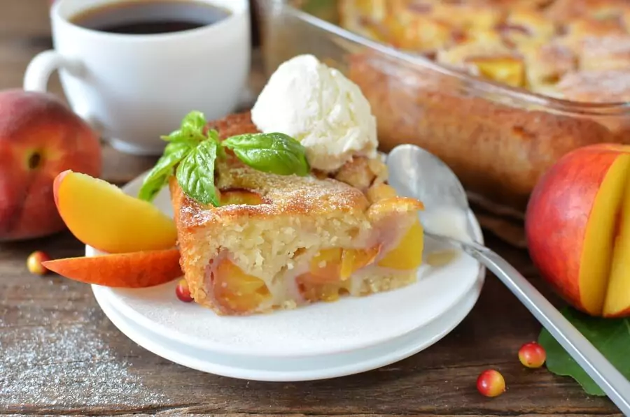 Peach Cobbler Snack Cake