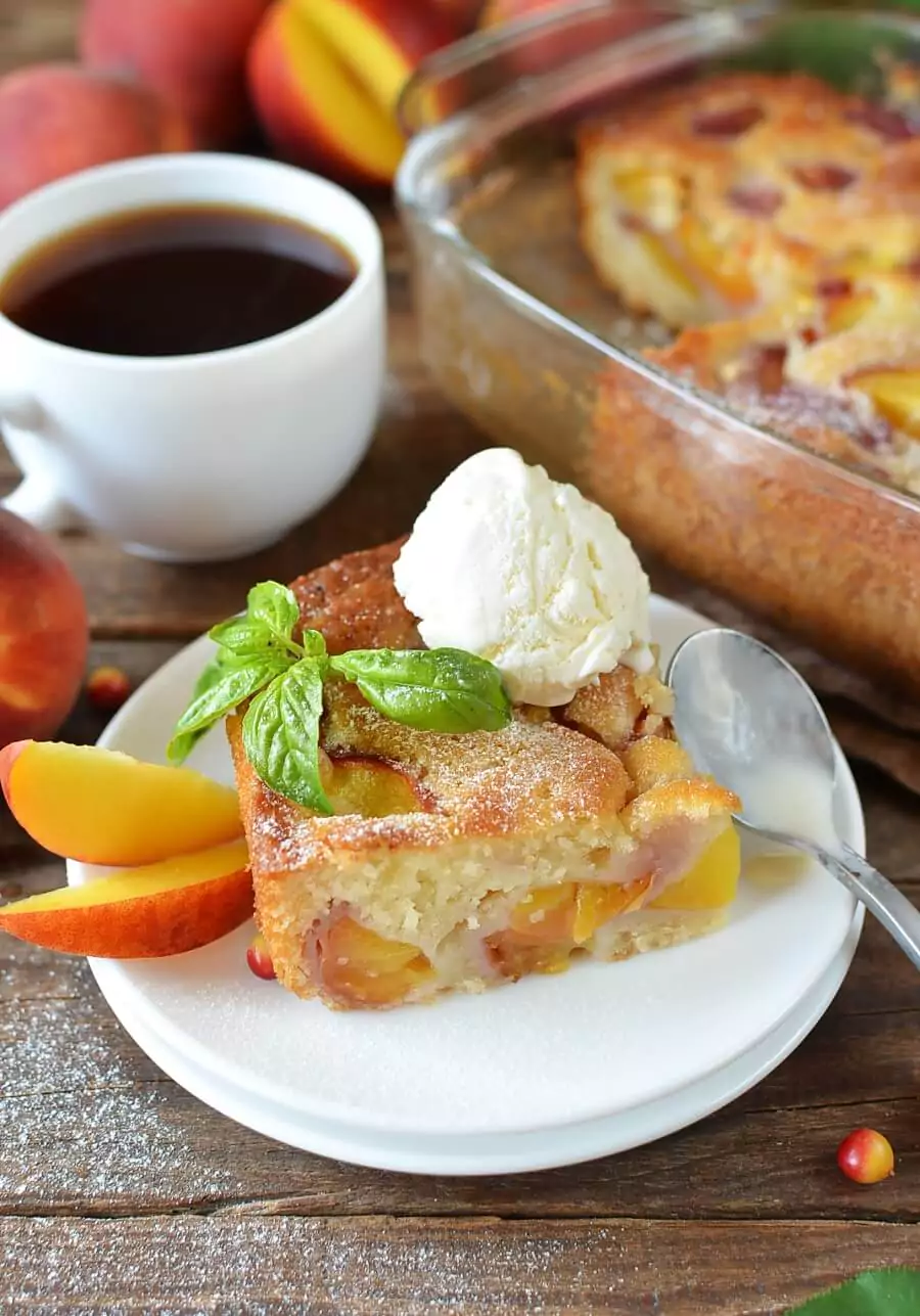 Peach Cobbler Snack Cake