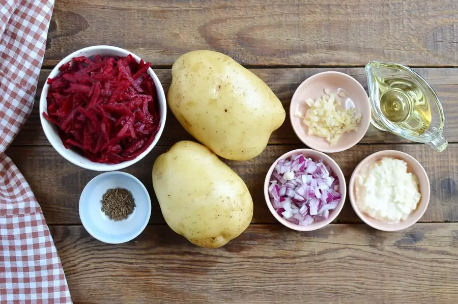 Ingredients for Potato Rostis with Beetroot Horseradish