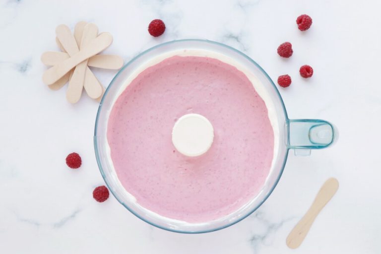 Step 1 - Raspberry Vanilla Yogurt Popsicles