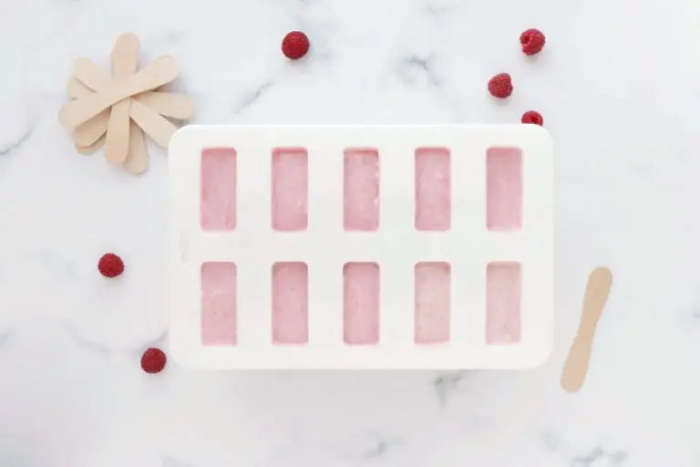 Step 2 - Raspberry Vanilla Yogurt Popsicles