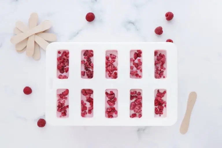 Step 2 - Raspberry Vanilla Yogurt Popsicles