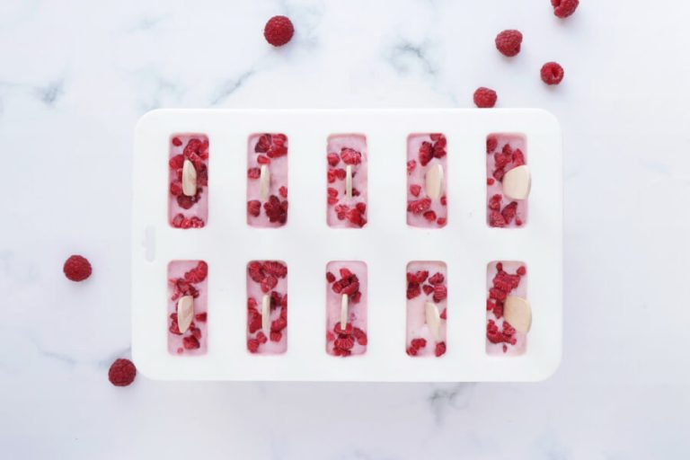 Step 3 - Raspberry Vanilla Yogurt Popsicles