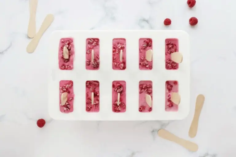 Step 3 - Raspberry Vanilla Yogurt Popsicles