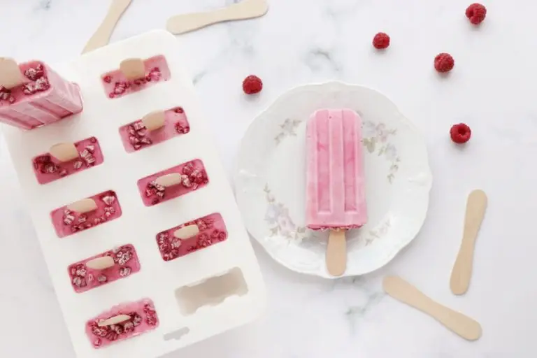Step 4 - Raspberry Vanilla Yogurt Popsicles