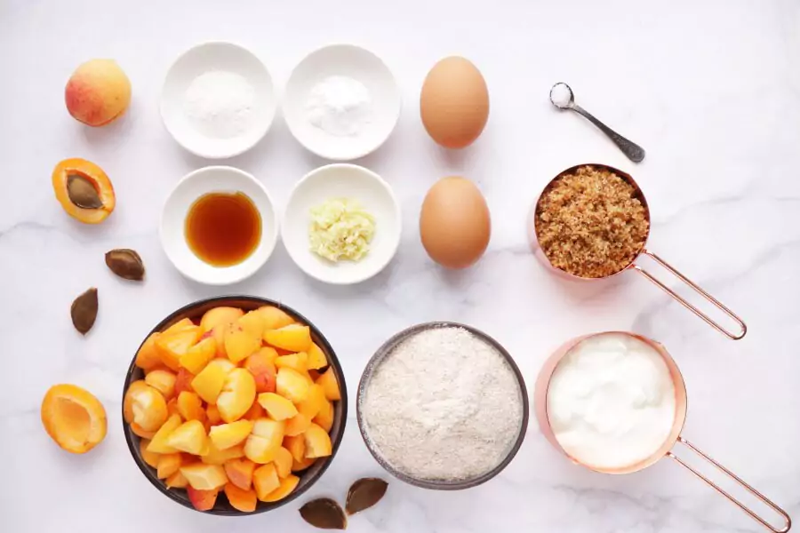 Ingredients for Skinny Apricot Loaf Cake
