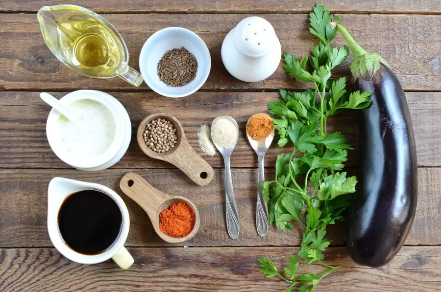 Ingredients for Vegan Smoky Grilled Eggplant