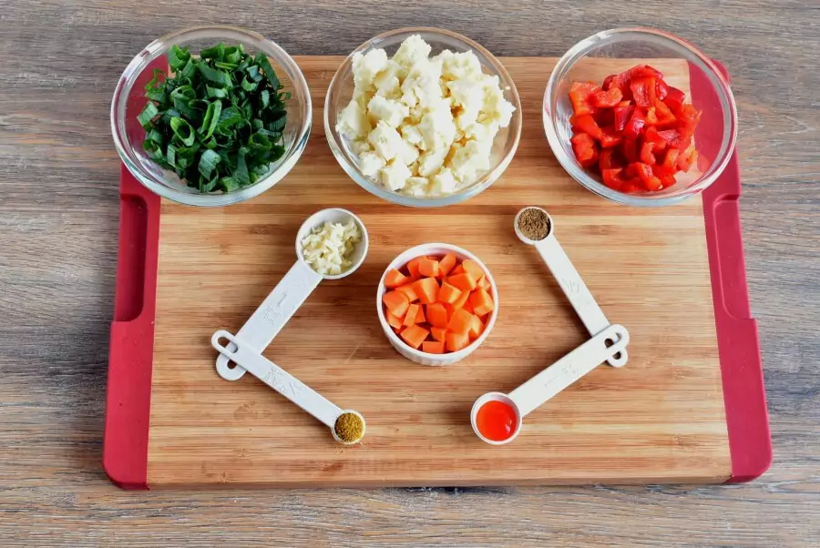 Ingredients for Southwestern Tofu Scramble