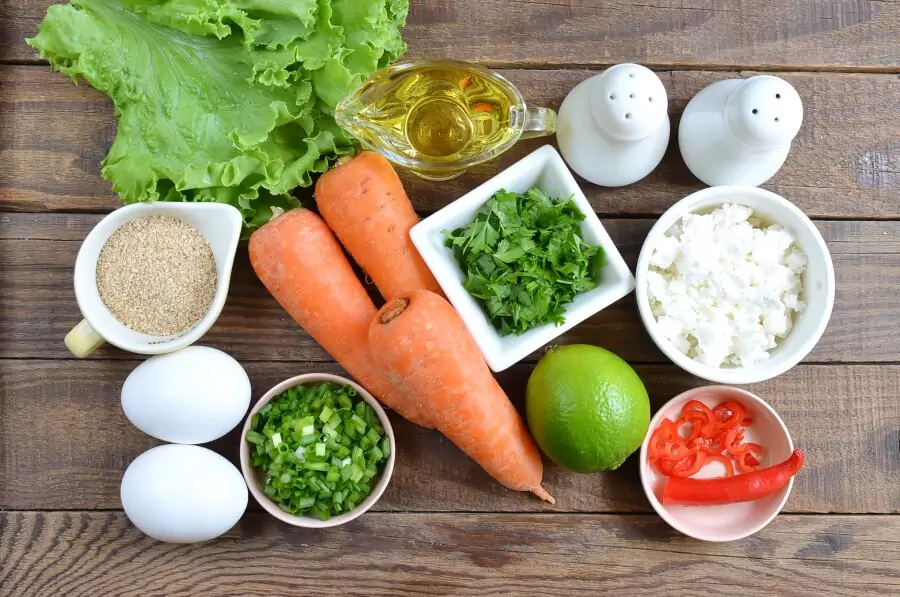 Ingredients for Spiced Carrot Fritters