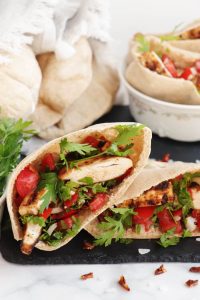 Spicy Chicken Tomato Pitas