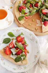 Strawberry, Pistachio and Goat Cheese Pizza