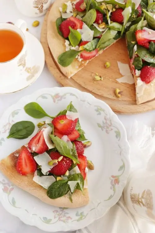 Strawberry, Pistachio and Goat Cheese Pizza