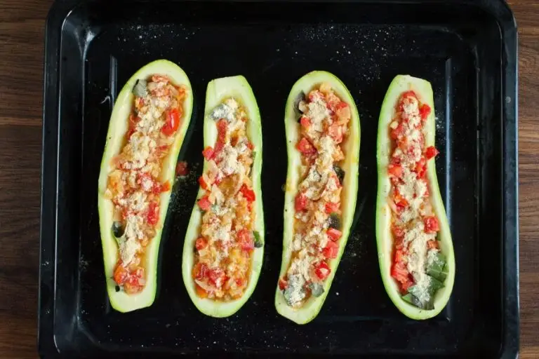 Step 8 - Stuffed Courgettes with Rocket Salad