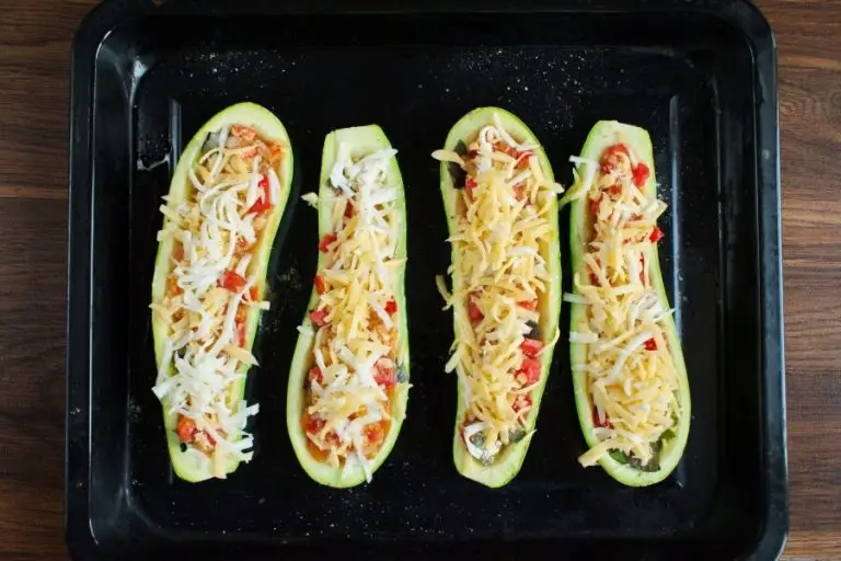 Step 8 - Stuffed Courgettes with Rocket Salad