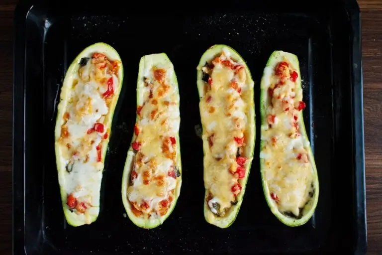 Step 9 - Stuffed Courgettes with Rocket Salad