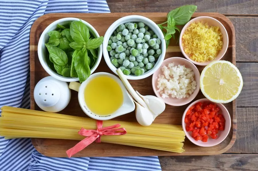 Ingredients for Summer Pea Pasta