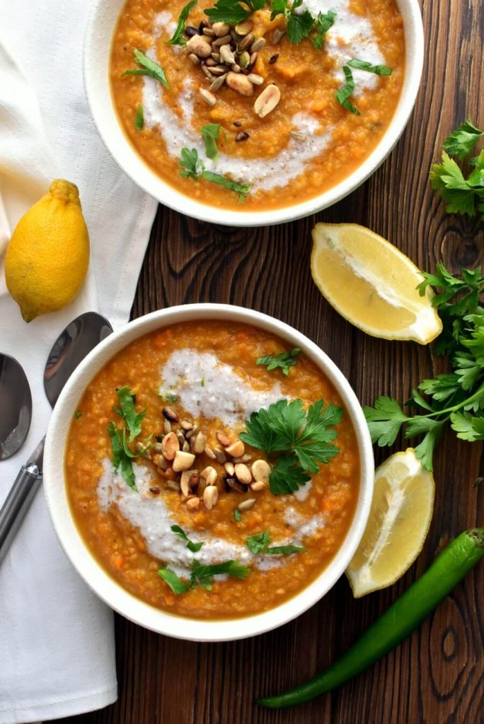 Healthy and satisfying vegan soup