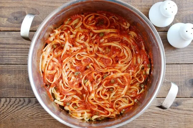 Step 4 - Tomato and Caper Linguine