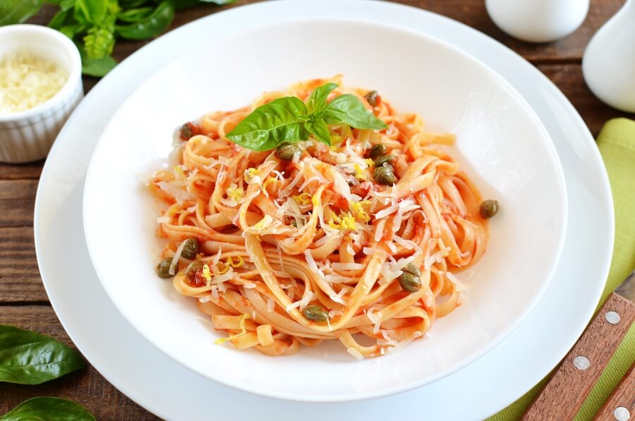 Tomato and Caper Linguine