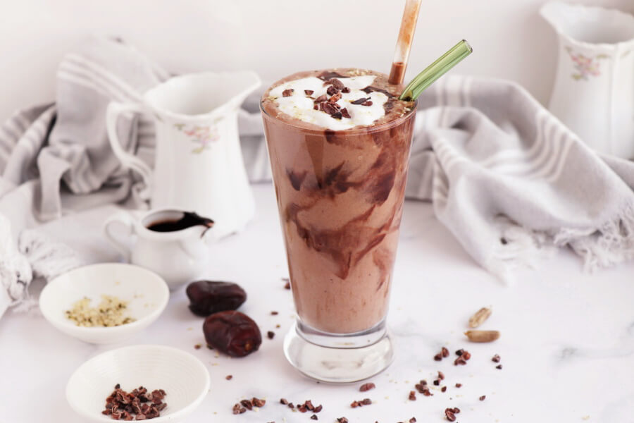 Vegan Chocolate Peanut Butter Banana Shake