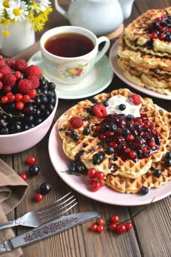 Vegan Triple Berry Waffles