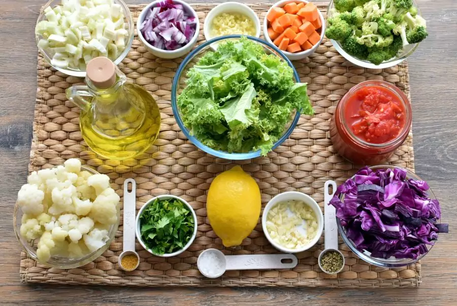 Ingredients for Vegetable Detox Soup