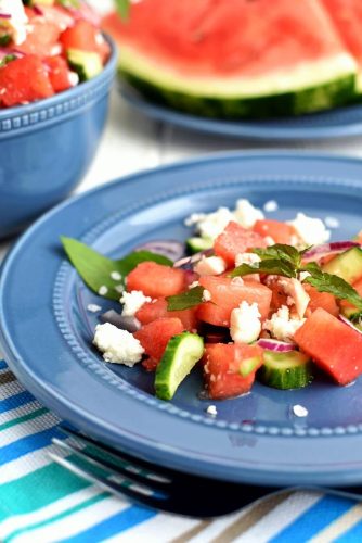 Watermelon Feta Salad with Mint