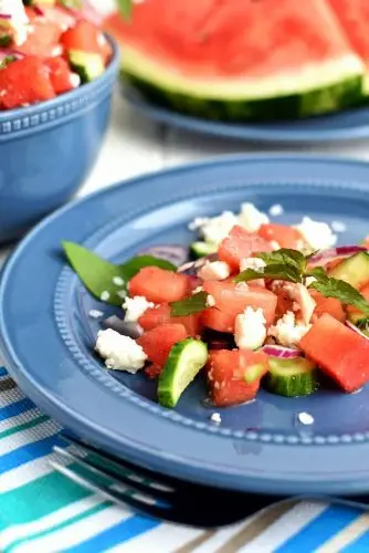 Watermelon Feta Salad with Mint