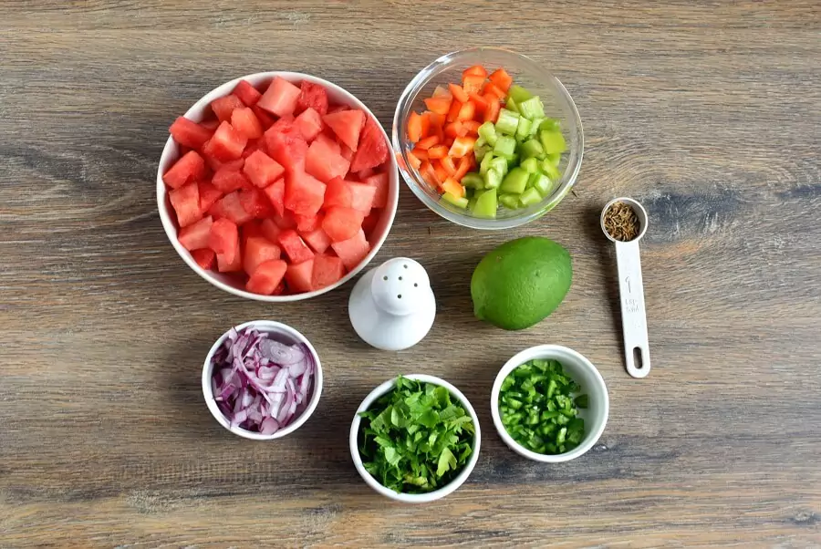 Ingredients for Watermelon Salsa