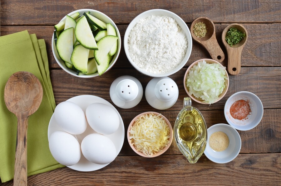 Ingridiens for Zucchini Brunch Bake