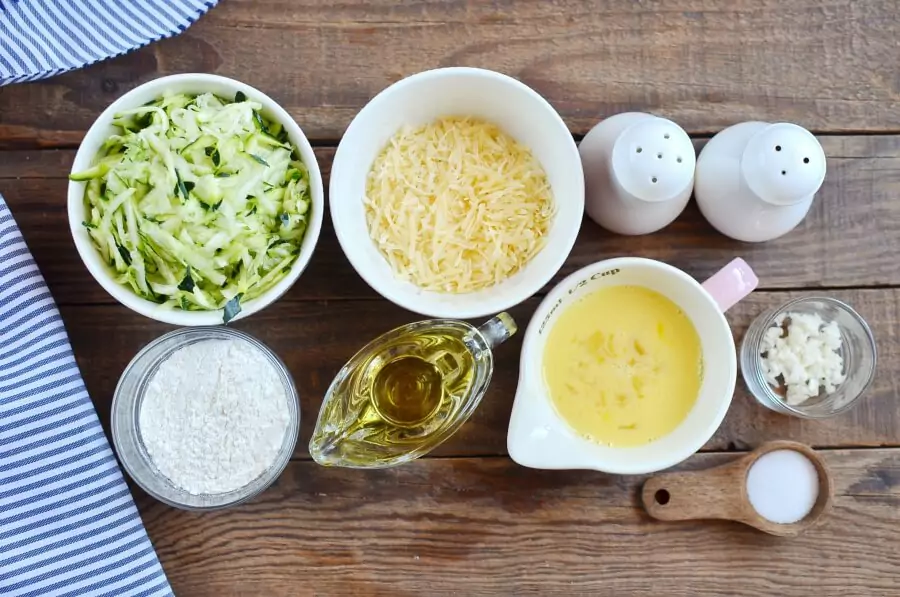 Ingredients for Crispy Zucchini Fritters