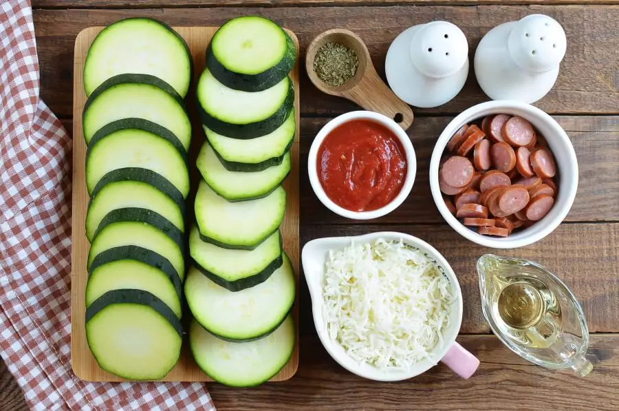 Ingredients for Keto Gluten Free Zucchini Pizza Bites