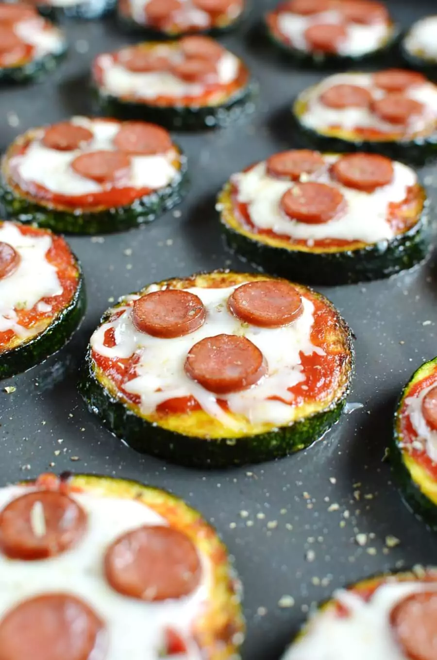Keto Gluten Free Zucchini Pizza Bites