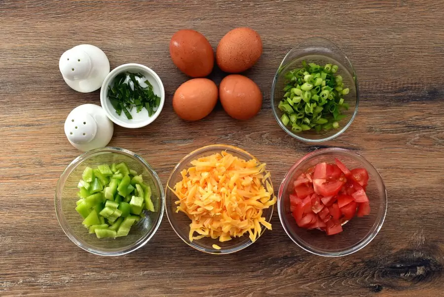 Ingredients for 5 Ingredient Low Carb Vegetable Frittata