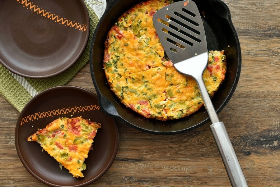 How to serve 5 Ingredient Low Carb Vegetable Frittata