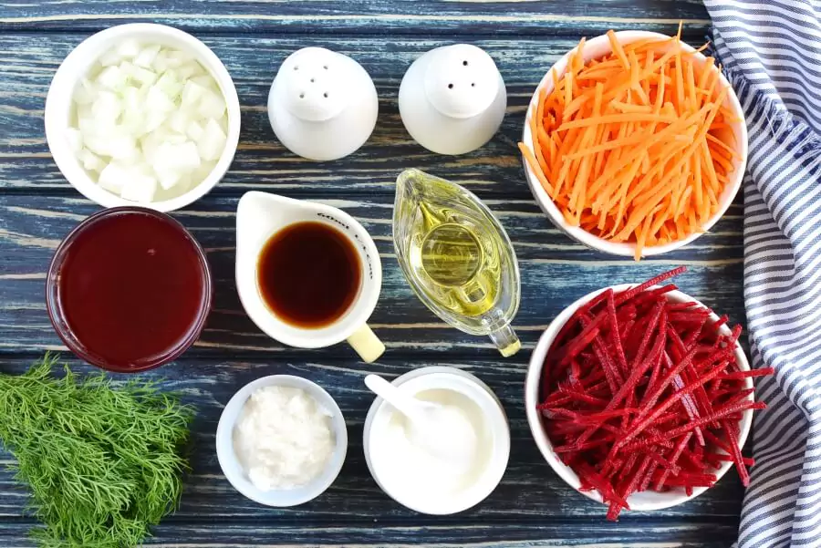 Ingredients for Almost-Instant Chilled Borscht