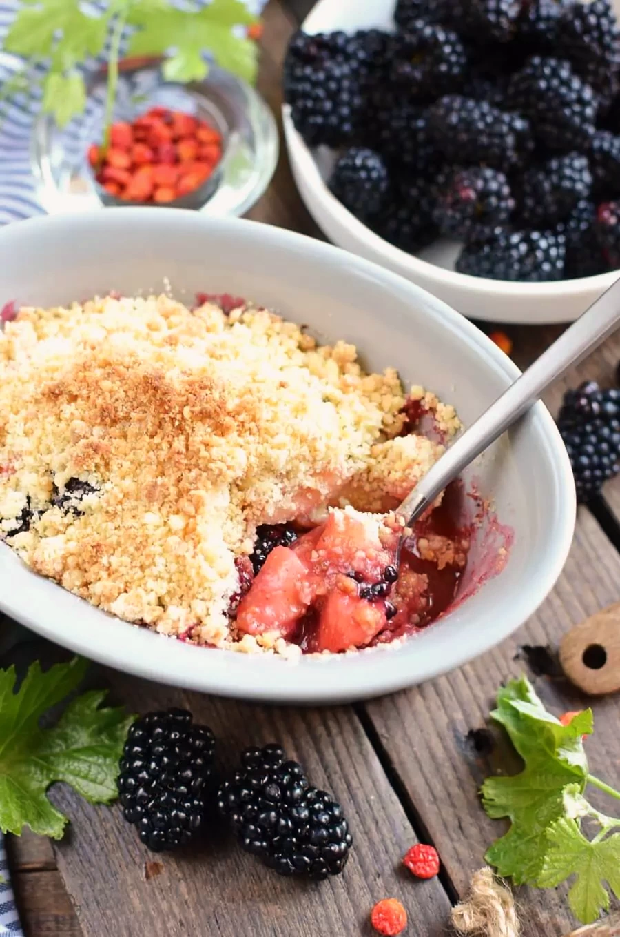 Apple and Blackberry Crumble