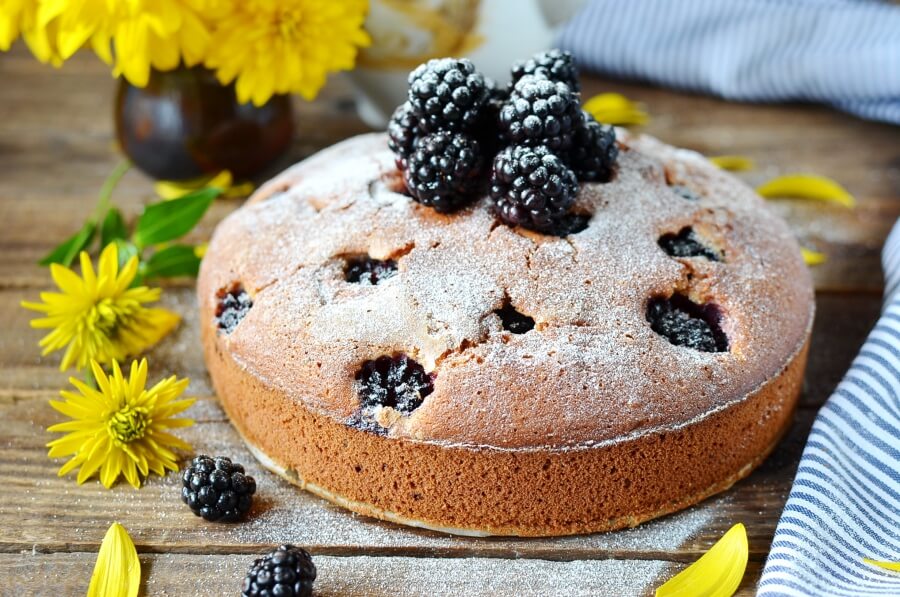 Blackberry Cake Recipe-How To Make Blackberry Cake-Delicious Blackberry Cake