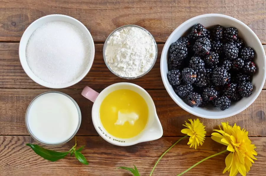 Ingredients for Blackberry Cobbler