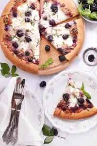 Blackberry Ricotta Pizza with Basil