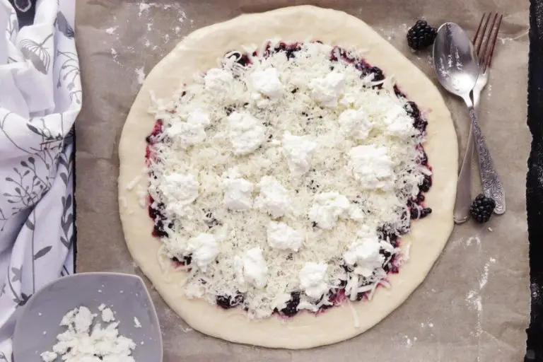 Step 4 - Blackberry Ricotta Pizza with Basil