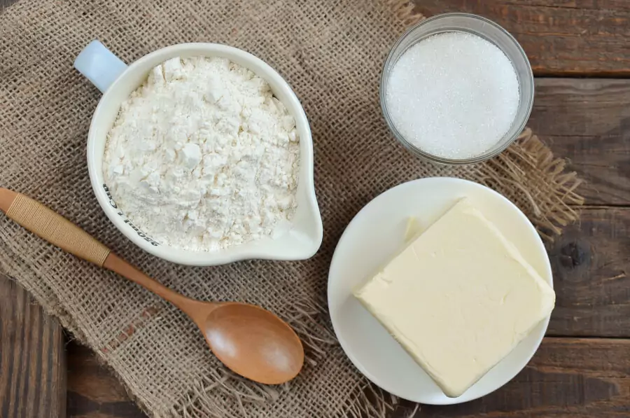 Ingredients for Buttery, 3-Ingredient Shortbread Cookies