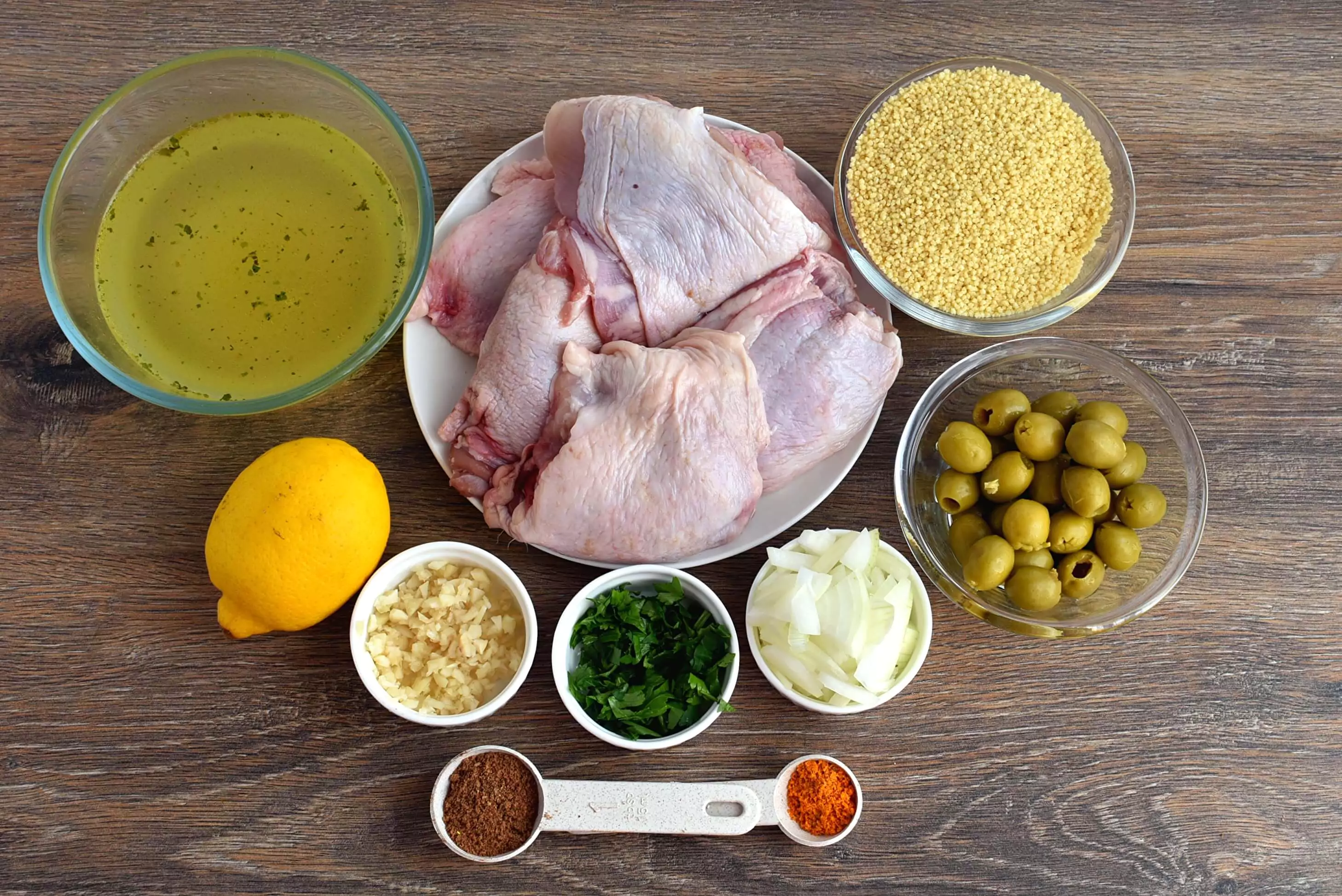 Ingridiens for Chicken & Couscous One-Pot