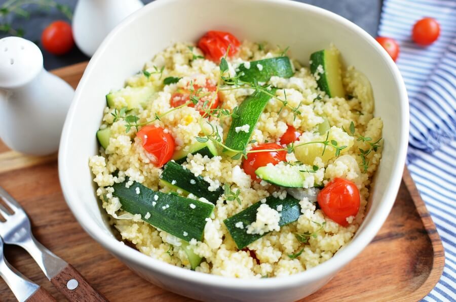 How to serve Couscous with Zucchini and Cherry Tomatoes