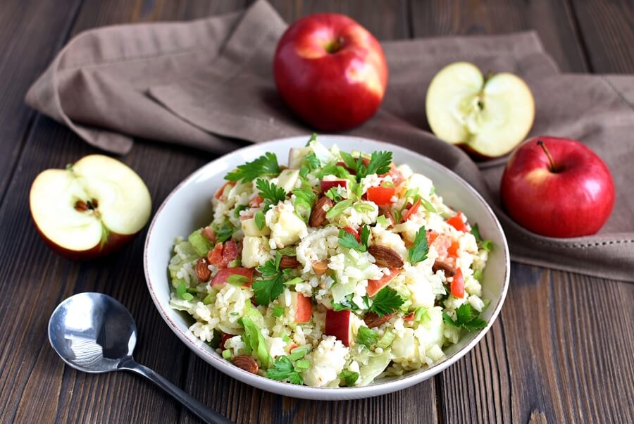 Crunchy Rice Salad Recipe-How to make Crunchy Rice Salad-Delicious Crunchy Rice Salad