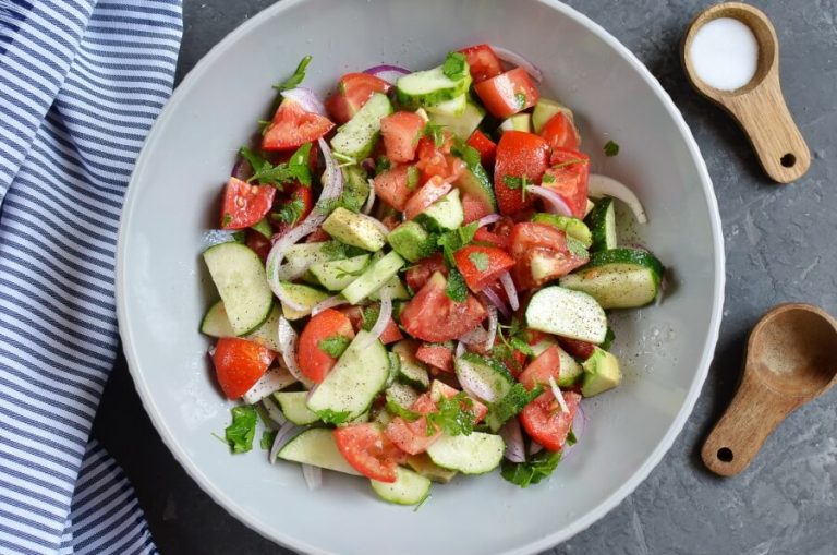 Step 3 - Cucumber Tomato and Avocado Salad
