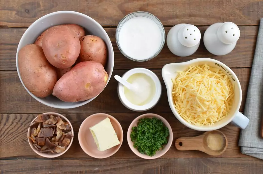 Ingredients for Easy Twice Baked Potatoes